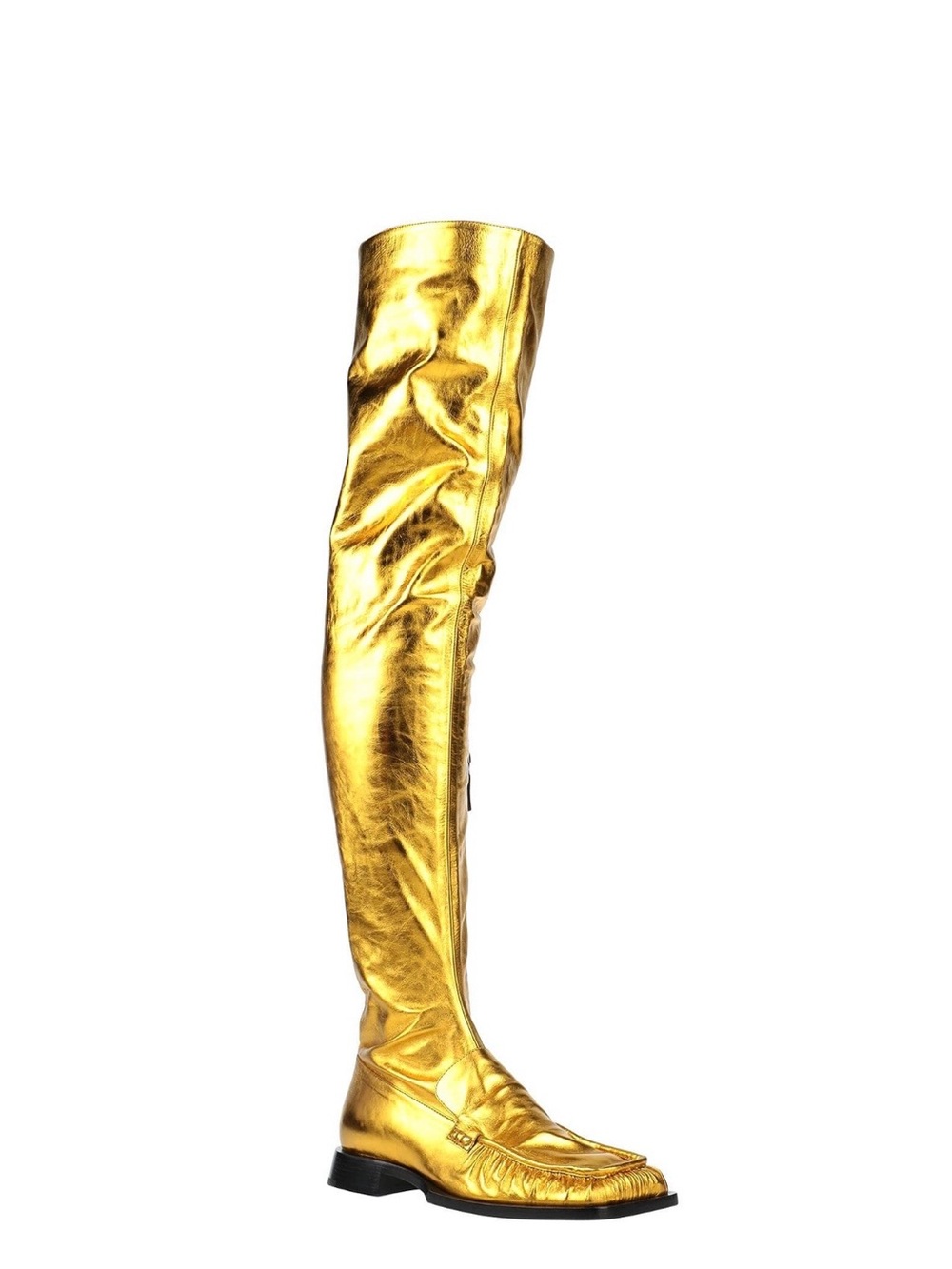 Jil Sander never worn brand new with tags over the knee gold boots.